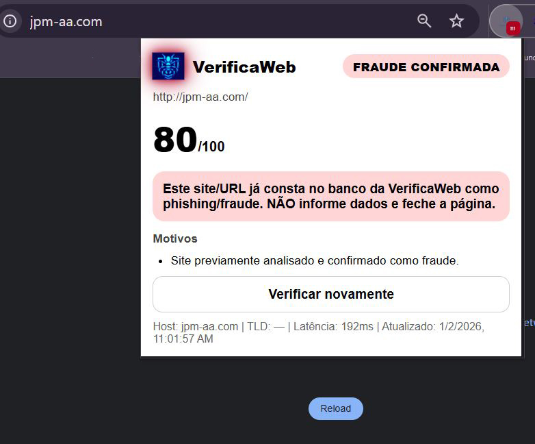 VerificaWeb screenshot
